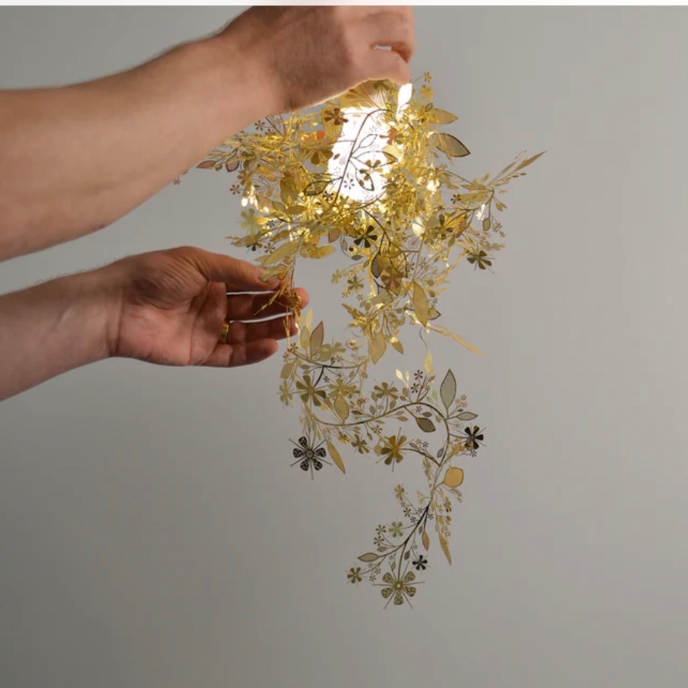 Tod Boontje Gold “Garland” lamp new in package 2002